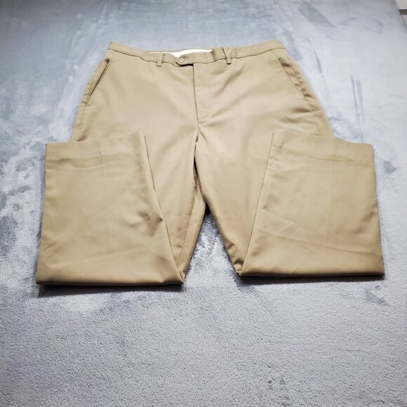Claiborne Concepts Flat Front Casual Business Dress Pants Beige Men Size 38 x 29 - Picture 1 of 8